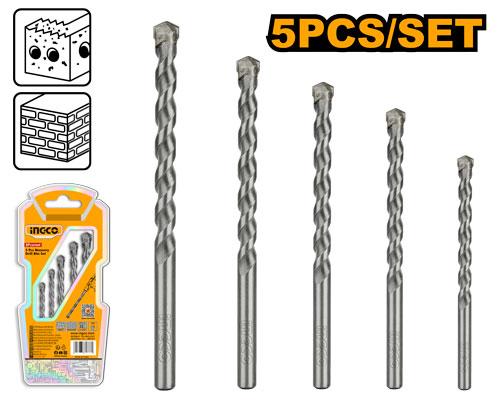 AKDB3055 - SET DE FORETS A BETON 5 PIECES INGCO Maroc