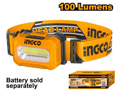 HHL013AAA5 - LAMPE FRONTALE A PILES 100 LUMENS INGCO INGCO Maroc