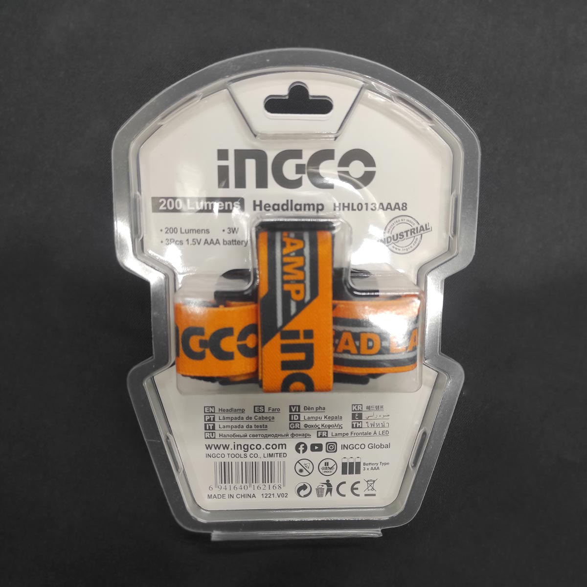 HHL013AAA8 - LAMPE FRONTALE A PILE INGCO Maroc