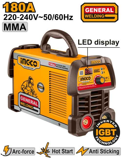 ING-MMA18059 - POSTE A SOUDER 180A ONDULEUR MMA INGCO Maroc