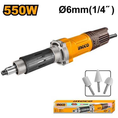 PDG5501 - MEULEUSE DROITE 6MM 550W + 3 ACCESSOIRES INGCO Maroc
