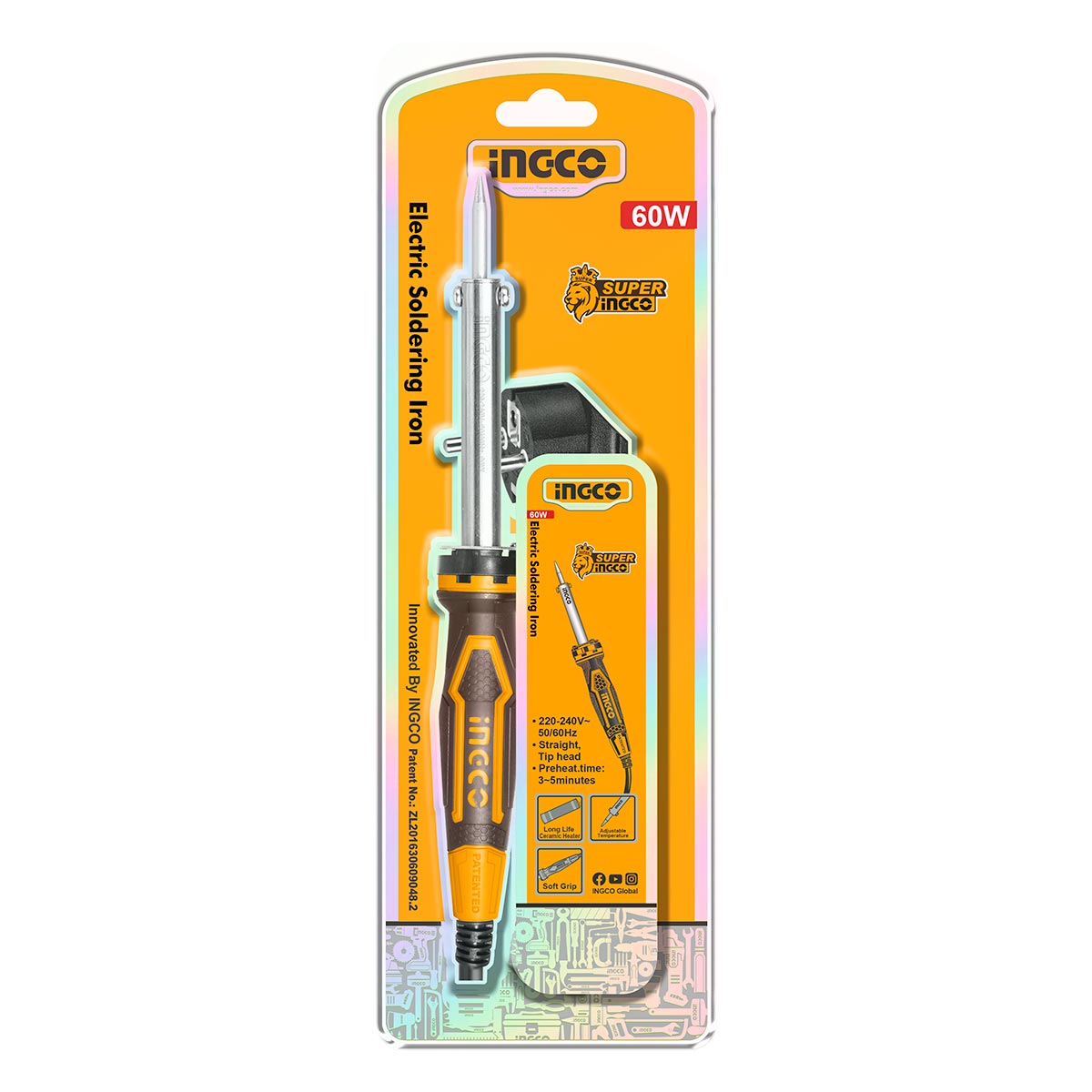 SI0268 - FER A SOUDER ELECTRIQUE 60W INGCO Maroc