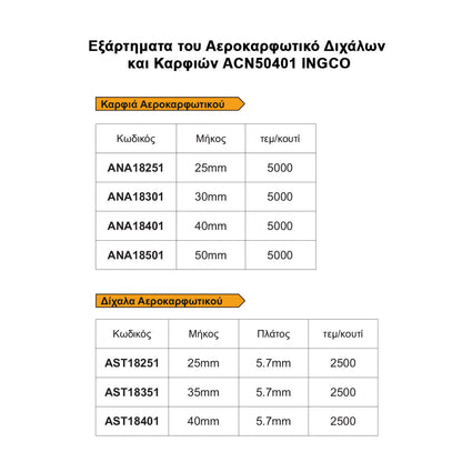 ACN50401 - CLOUEUSE-AGRAFEUSE PNEUMATIQUE 2 EN 1 INGCO Maroc