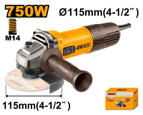INGCO MEULEUSE 115MM 750W SS [AG75028]