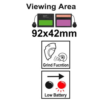 AHM008 - CASQUE DE SOUDEUR VIEWING AREA:92Ã—42MM ARC SENSOR INGCO Maroc