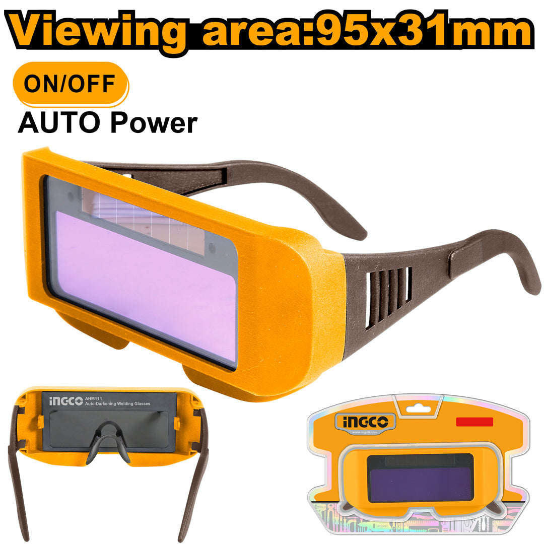 INGCO LUNETTES DE SOUDAGE AUTO-OBSCURCISSANTES [AHM111]