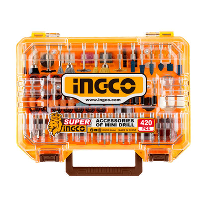 AKMG4208 - BOITE 420PCS ACCESSOIRES POUR MINI PERCEUSE INGCO Maroc