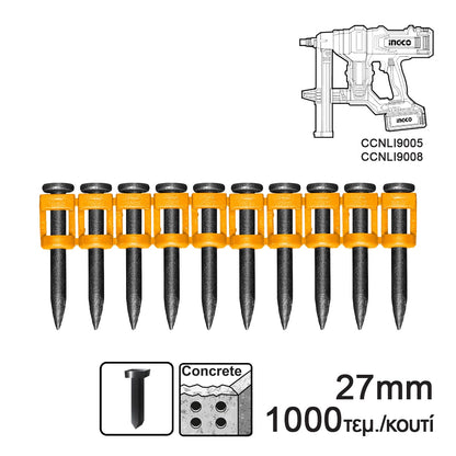 ANA02271 - 1000 CLOUS À TIR CONTINU 27X2,9MM INGCO Maroc