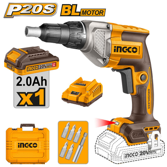 INGCO VISSEUSE CLOISONS SECHES AVEC 1 BATTERIE 2.0ah + CHARG [CDSLI204281]