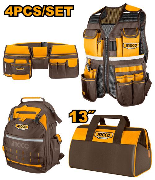COS230908 - PACK SACS ET PORTE OUTILS 4PCS INGCO Maroc