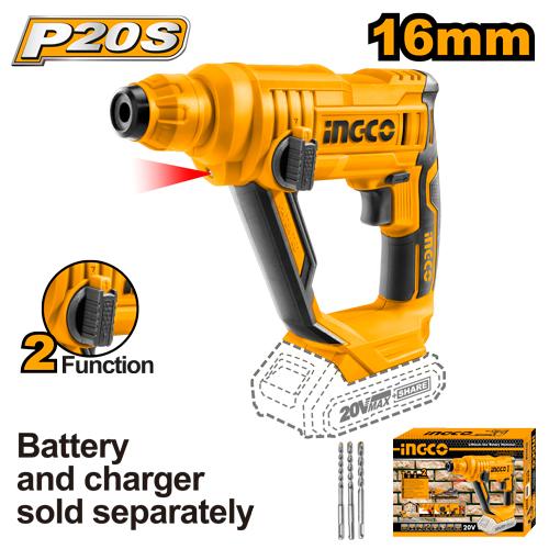 CRHLI1601 - PERFORATEUR 13MM 20V (SANS BATTERIE/CHARGEUR) INGCO Maroc
