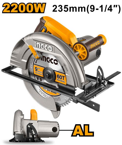 INGCO SCIE CIRCULAIRE 235MM 2200W + 1 LAME [CS2358]