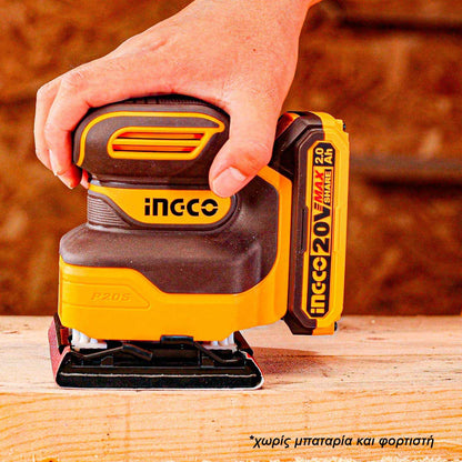 CSHSLI2014 - PONCEUSE VIBRANTE 20V SANS BATTERIE 110MM PLATEAU CARRÉ INGCO Maroc