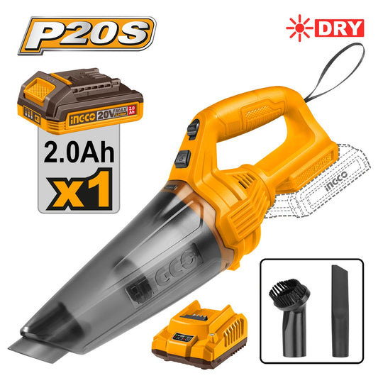 CVLI20126 - ASPIRATEUR 20V 0,5L + ACCESSOIRES INGCO Maroc