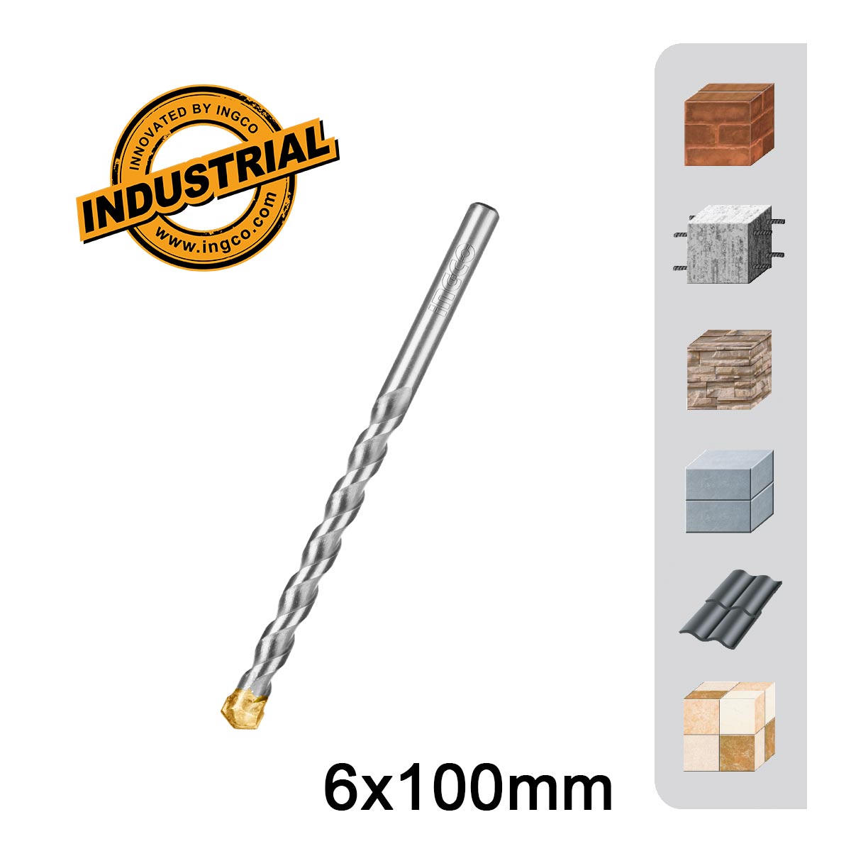 INGCO FORET A BETON 6X100MM INGCO AU MAROC [DBM2110610]