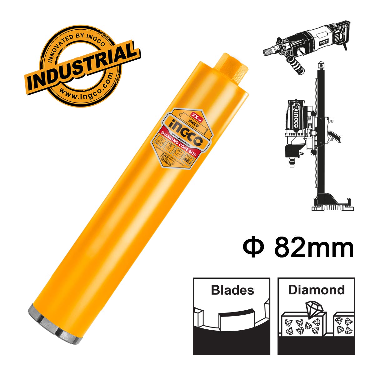 DCB580828 - FORET DIAMANT D:82MM L:450MM INGCO Maroc