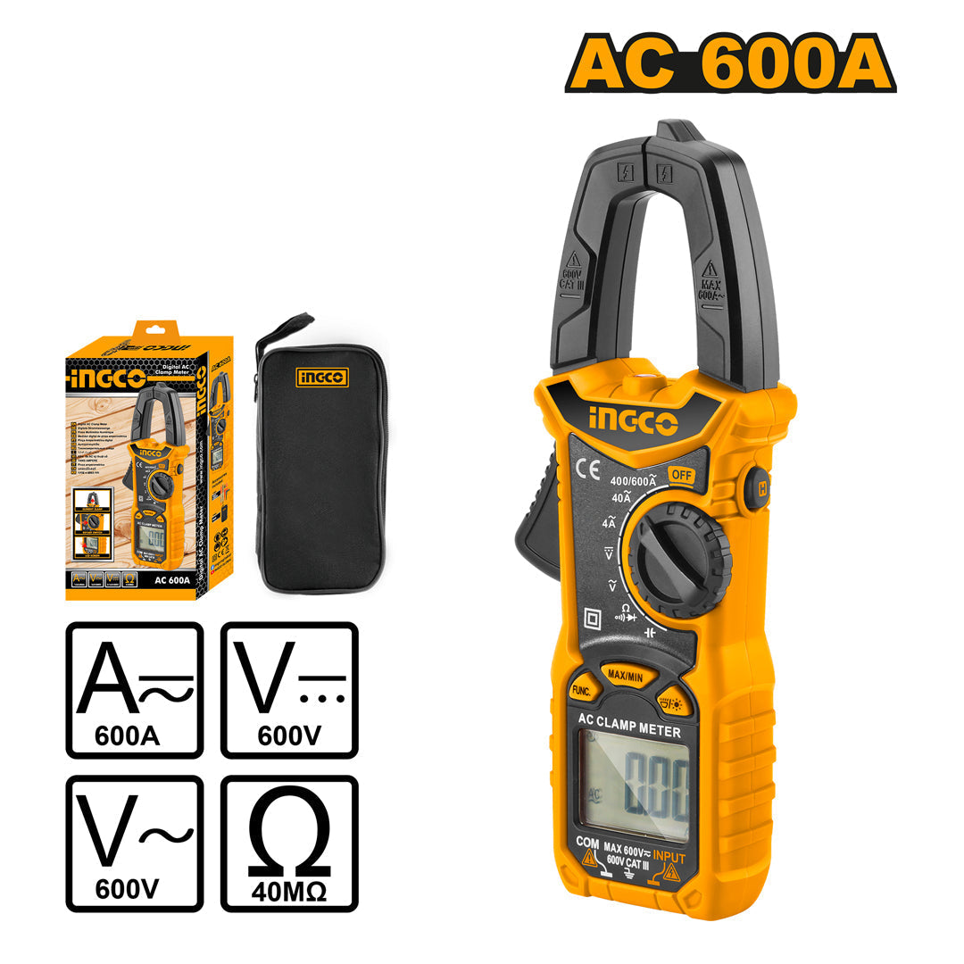 INGCO PINCE MULTIMETRIQUE CAT.III 600V [DCM6003]