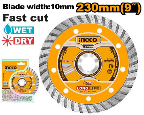 DMD032302 - DISQUE DIAMAND TURBO 230*22,2 INGCO Maroc