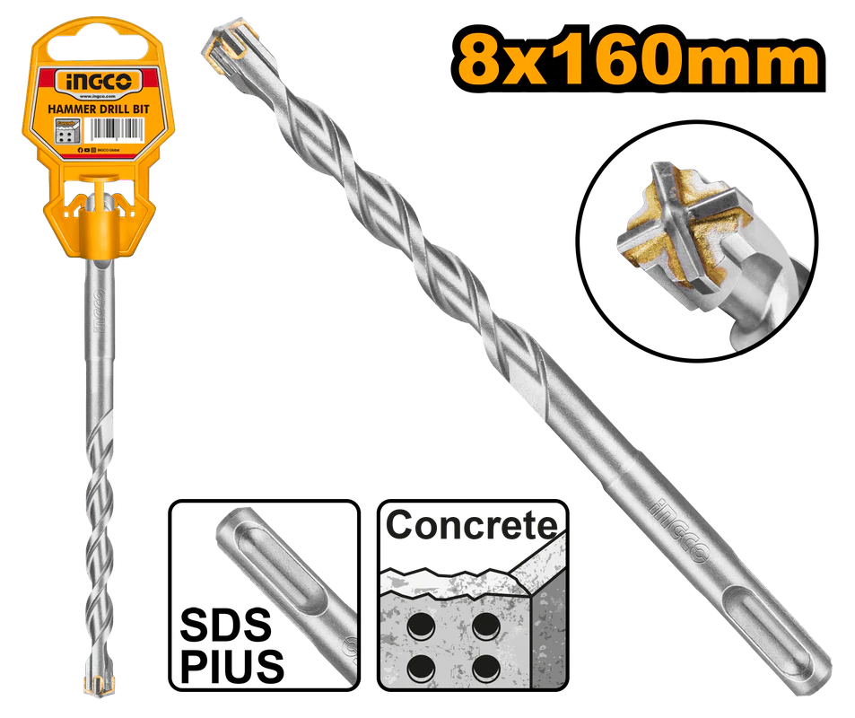 INGCO FORET 8X160MM,SDS PLUS PRO [DBH1210802C]