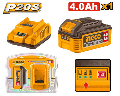 FBCPK1012 - PACK BATTERIE +CHARGEUR 20V 4.0AH INGCO INGCO Maroc