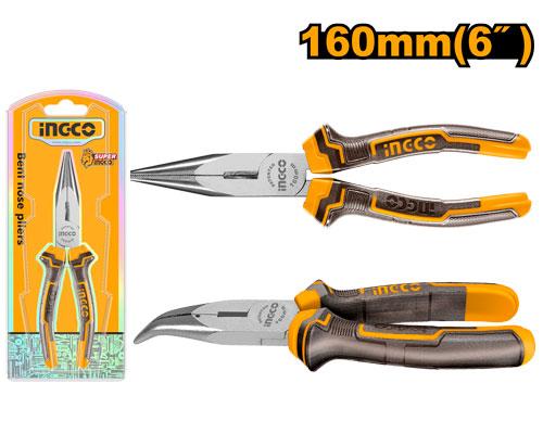 HBNP08168 - PINCE A BEC COUDE 160MM SS INGCO Maroc