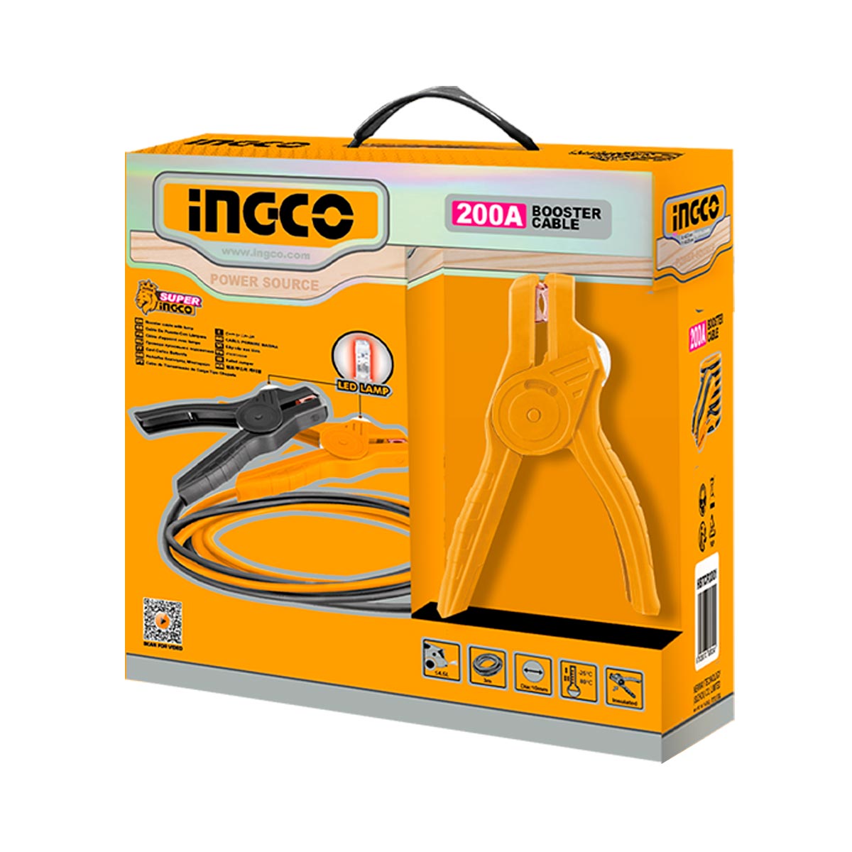 HBTCP6008L - CABLE DE DEMARRAGE 600A AVEC TEMOIN LED INGCO Maroc
