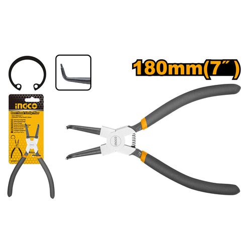 INGCO PINCE CIRCLIPS INTERIEUR A TETE COURBEE 180MM [HCCP011752]
