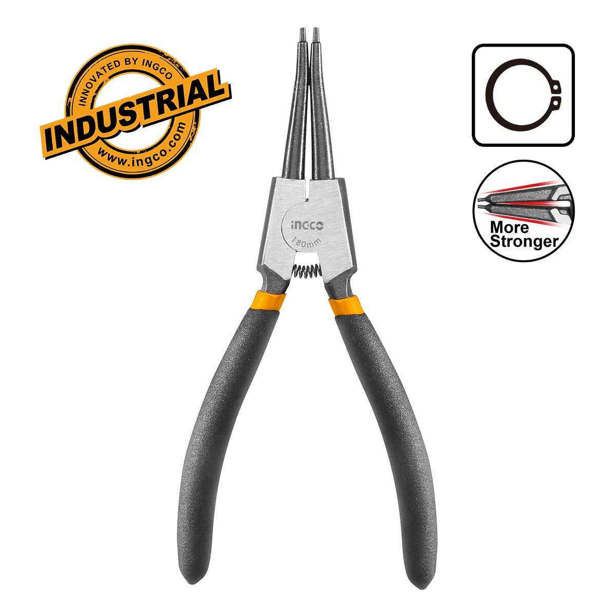 HCCP261801 - PINCE CIRCLIPS EXTERIEUR A TETE DROITE 180MM INGCO Maroc
