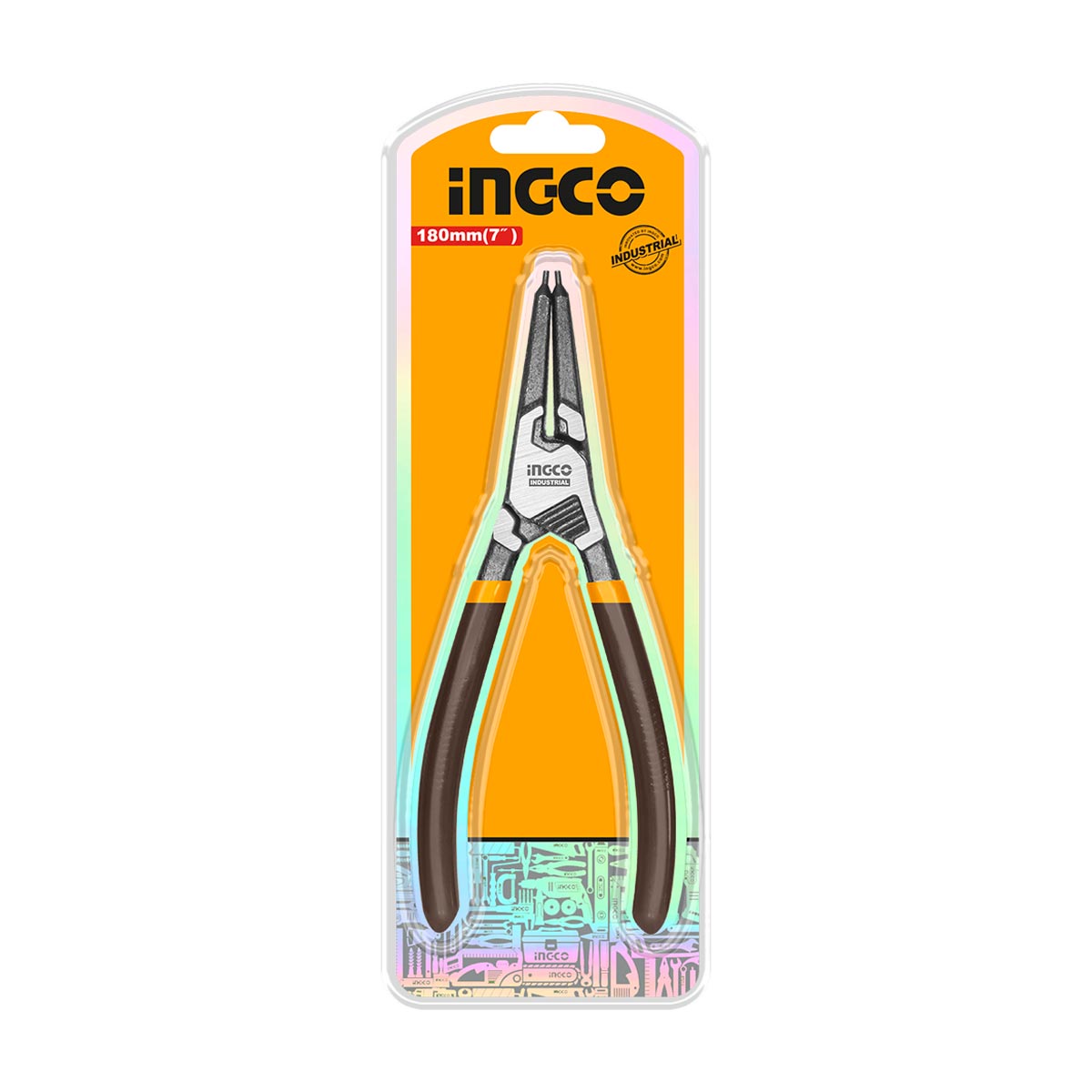 HCCP261803 - PINCE CIRCLIPS INTERIEUR À TÊTE DROITE 180MM INGCO Maroc