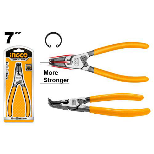 INGCO PINCE CIRCLIPS INTERIEUR A TETE COURBEE 180MM [HCCP261804]
