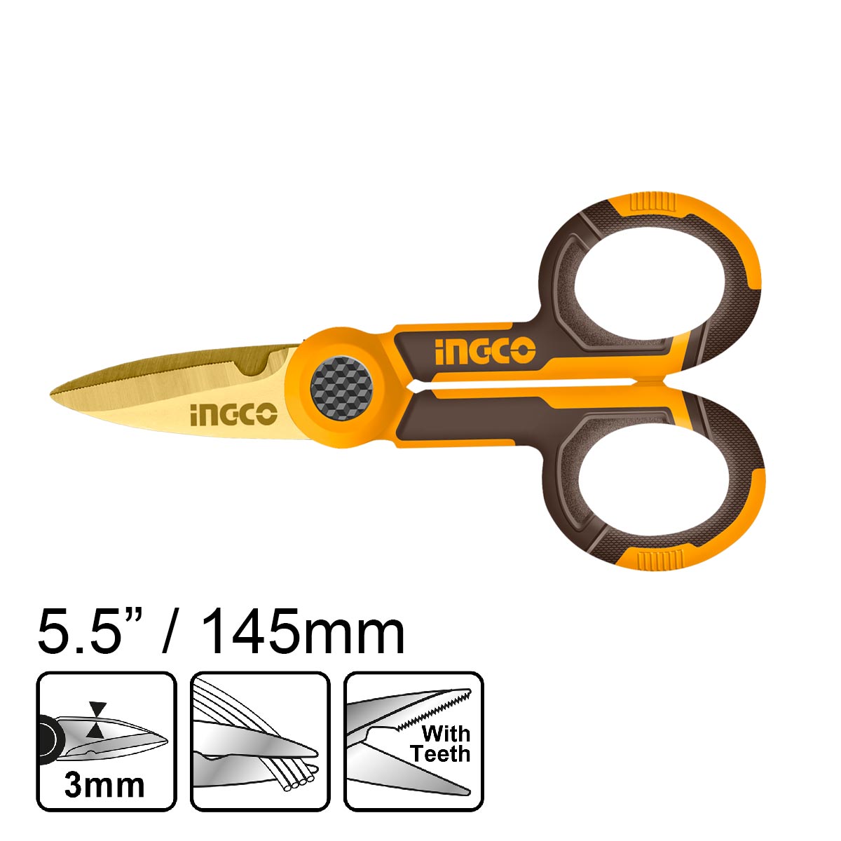 HES02855 - CISEAUX D'ELECTRICIEN INGCO Maroc