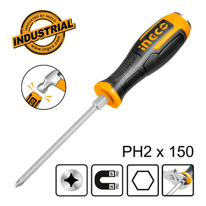 HGTS68PH2150 - TOURNEVIS A ZONE DE FRAPPE PH2 6*150 MM INGCO Maroc