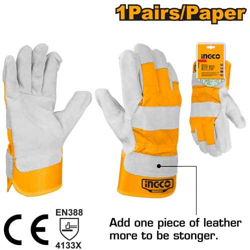 HGVC01 - GANTS EN CUIR DE VEAU RETOURNE GANTS EN CUIR INGCO Maroc