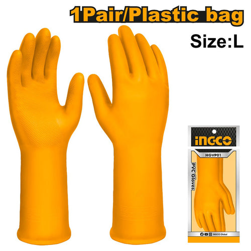 INGCO GANTS PVC JAUNES [HGVP02]