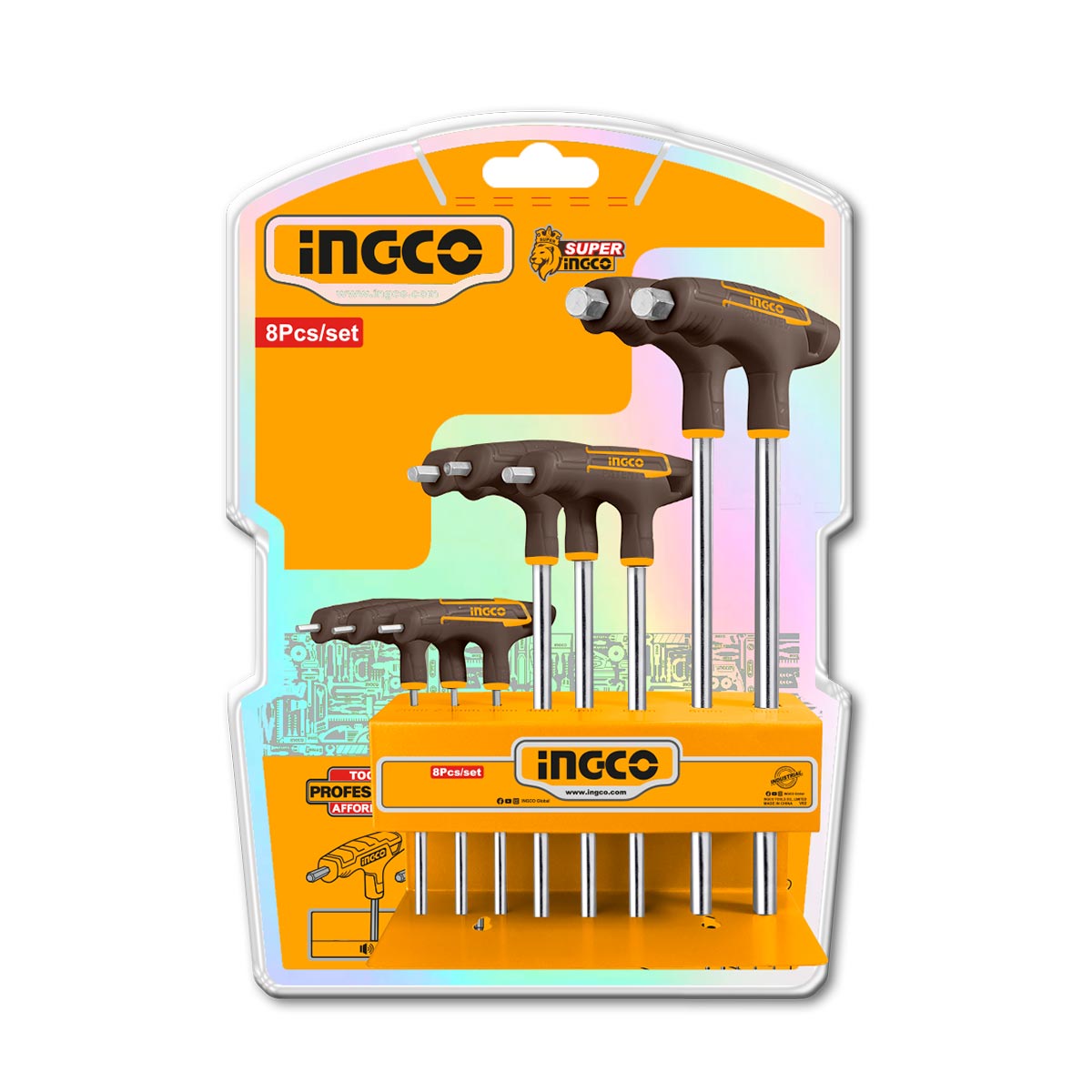 HHKT80838 - JEU 8 CLES TORX A POIGNEE EN T INGCO Maroc