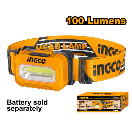 INGCO LAMPE FRONTALE A PILES 100 LUMENS INGCO [HHL013AAA5]