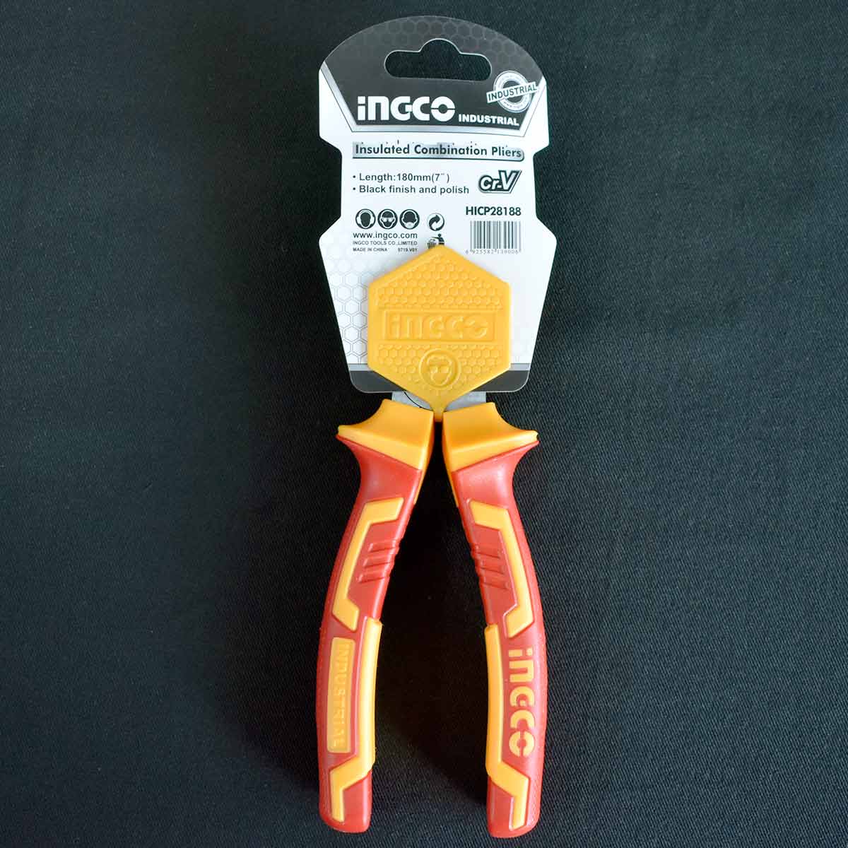 HICP28188 - PINCE UNIVERSELLE ISOLEE 7''''/180MM INGCO Maroc