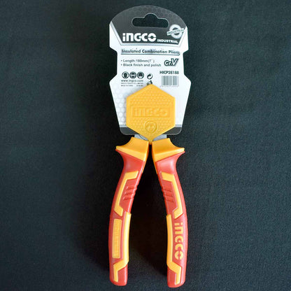 HICP28188 - PINCE UNIVERSELLE ISOLEE 7''''/180MM INGCO Maroc