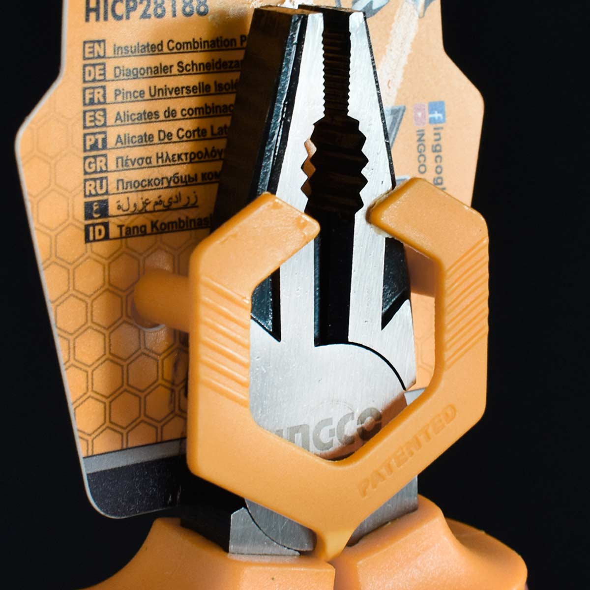 HICP28188 - PINCE UNIVERSELLE ISOLEE 7''''/180MM INGCO Maroc