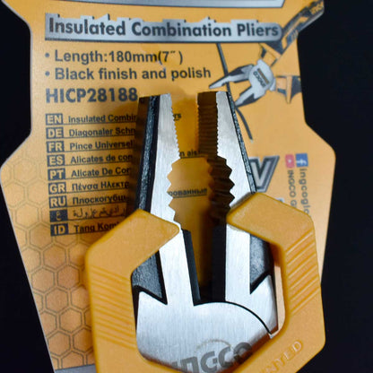 HICP28188 - PINCE UNIVERSELLE ISOLEE 7''''/180MM INGCO Maroc