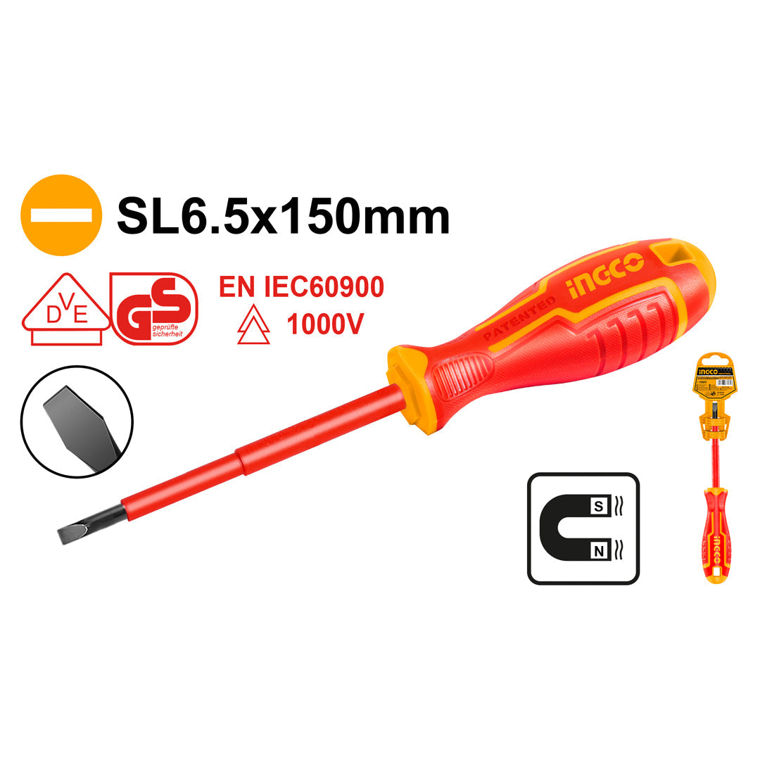 INGCO TOURNEVIS ISOLE SL 6.5×150 [HISD816150]