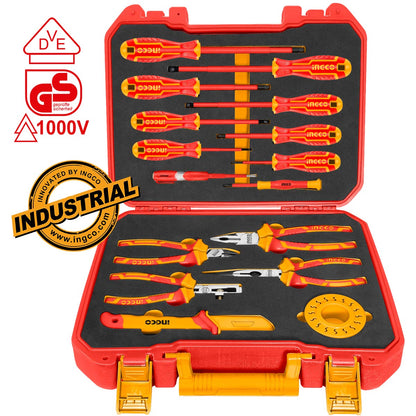 HKITH1601 - MALETTE 16PCS OUTILLAGE A MAIN ISOLE INGCO Maroc
