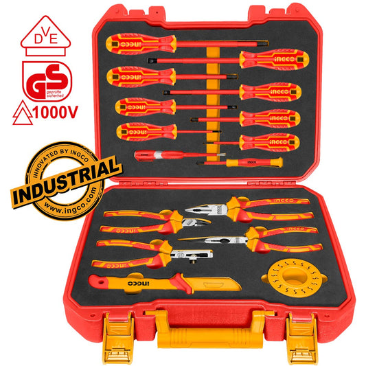 HKITH1601 - MALETTE 16PCS OUTILLAGE A MAIN ISOLE INGCO Maroc