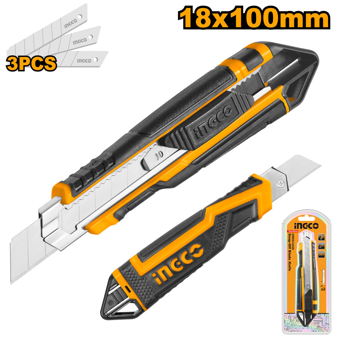 INGCO CUTTER 18MMX100MM 3 LAMES: 169MM [HKNS16538]