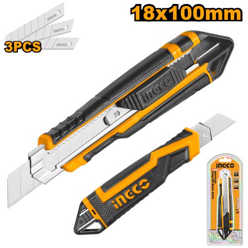 HKNS16538 - CUTTER 18MMX100MM 3 LAMES: 169MM INGCO Maroc