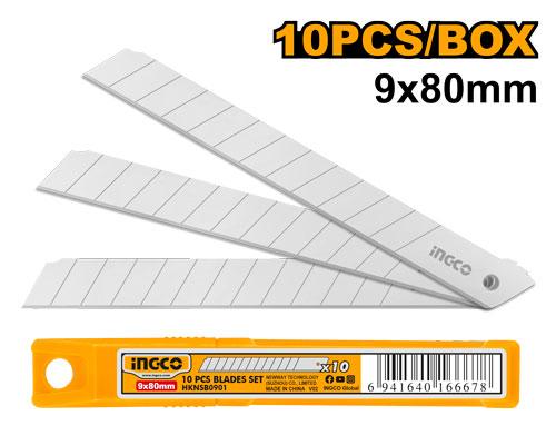 HKNSB0901 - BOITE DE 10 LAMES DE CUTTER 9X80MM INGCO Maroc