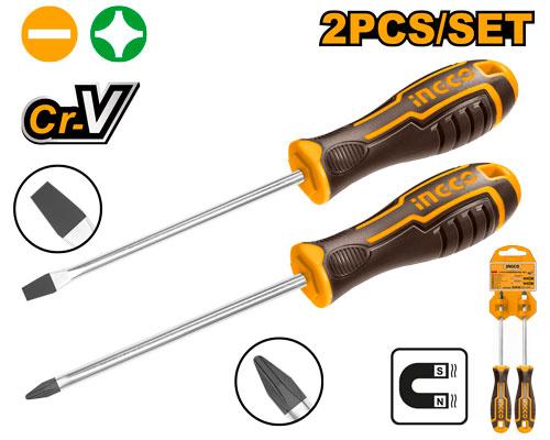 INGCO SET DE 2 TOURNEVIS SL ET PH [HKSD0248]