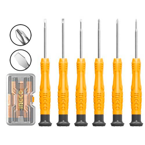 INGCO JEU DE TOURNEVIS DE PRECISION 6PCS [HKSD0618]