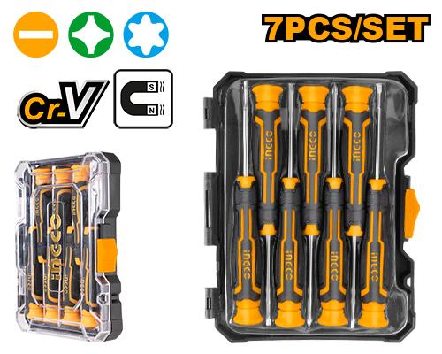 HKSD0718 - SET DE 7 TOURNEVIS A PRECISION INGCO Maroc