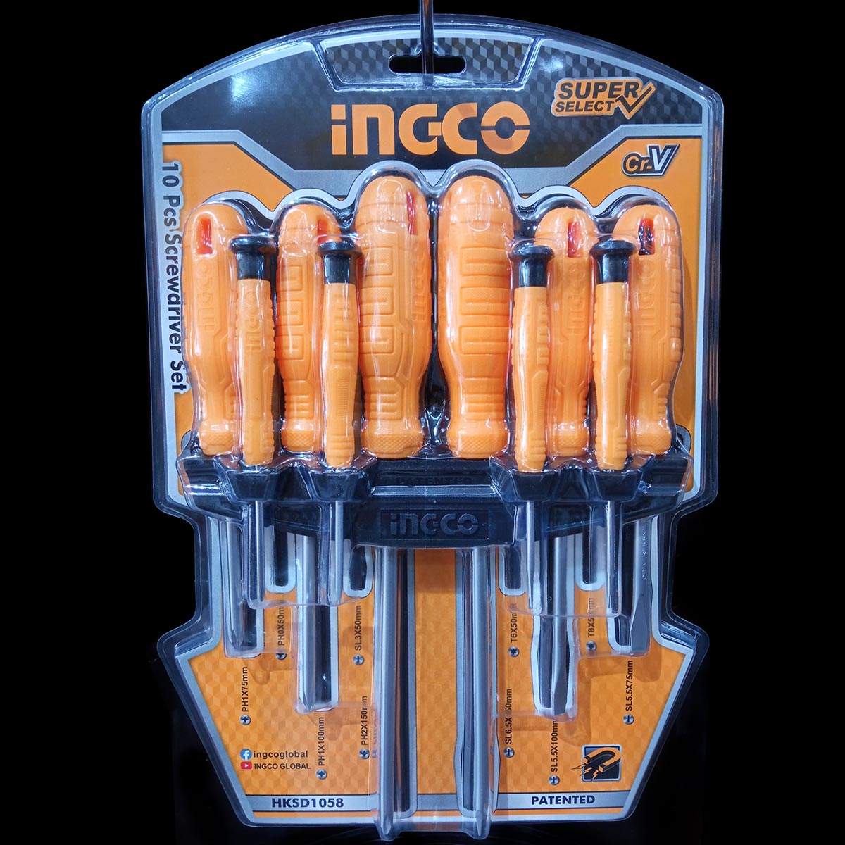 HKSD1058 - JEU DE 10 TOURNEVIS ET TOURNEVIS DE PRECISION INGCO Maroc